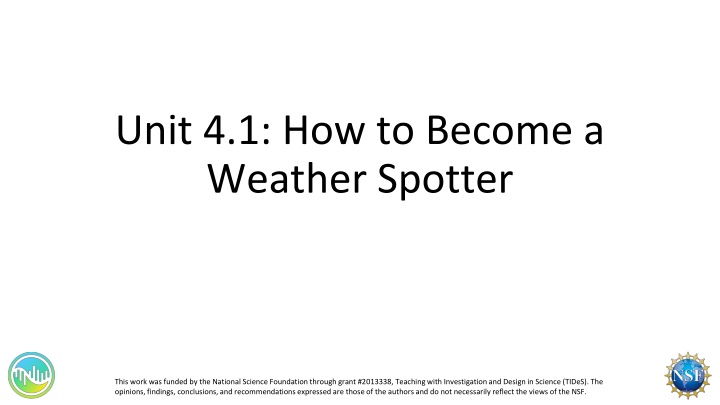 unit 4 1 how to become a weather spotter n.w