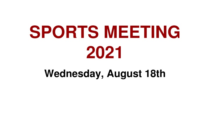 sports meeting 2021 n.w
