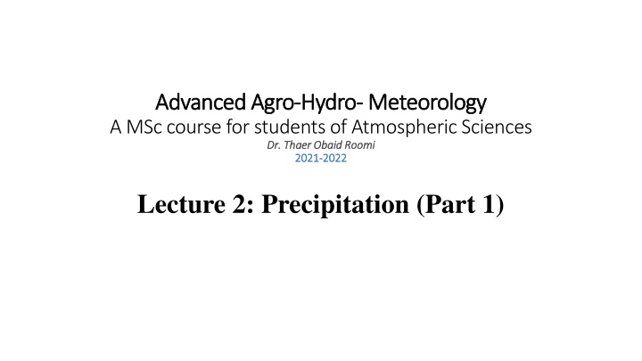 advanced agro advanced agro hydro a msc course n.w