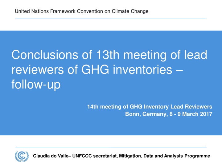 conclusions of 13th meeting of lead reviewers n.w