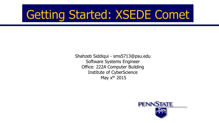 getting started xsede comet n.w