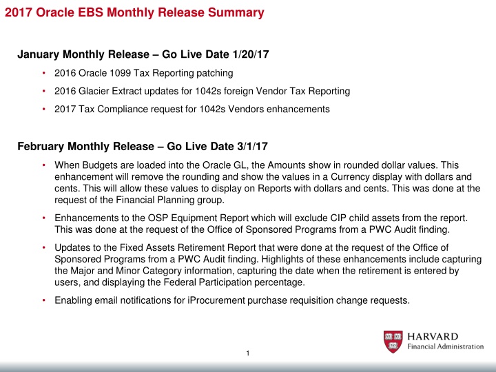 2017 oracle ebs monthly release summary n.w