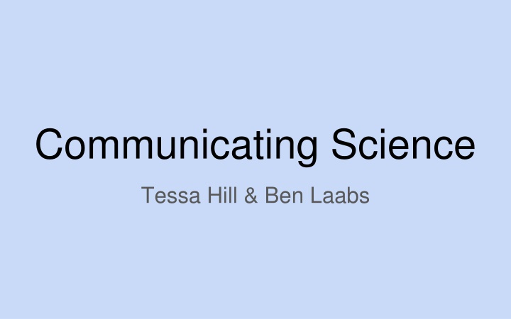 communicating science n.w