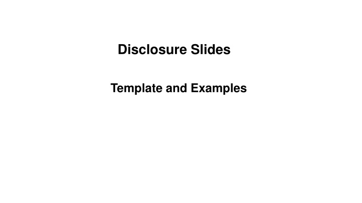 disclosure slides n.w