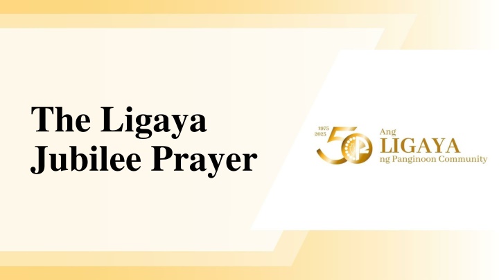 the ligaya jubilee prayer n.w