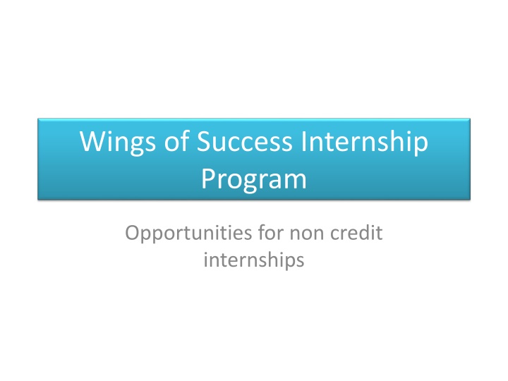 wings of success internship program n.w