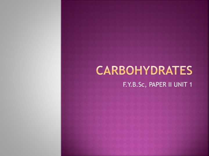 carbohydrates n.w