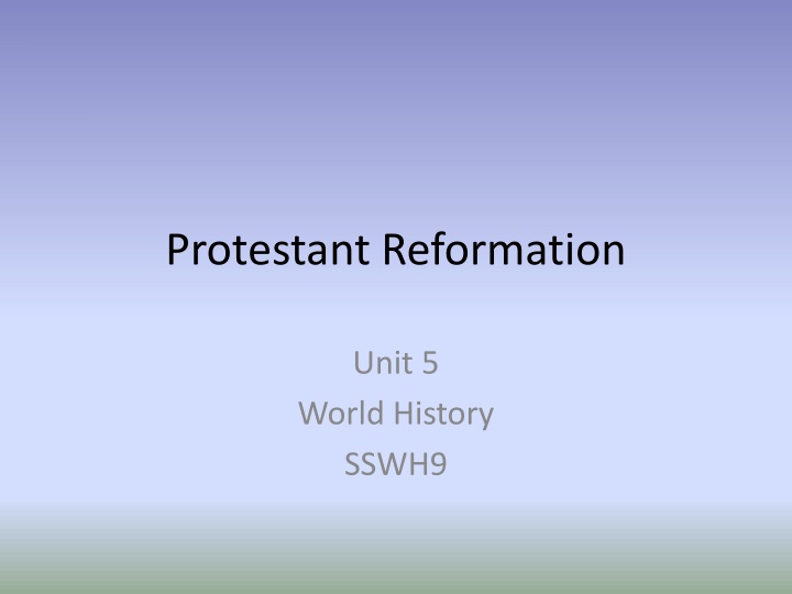 protestant reformation n.w