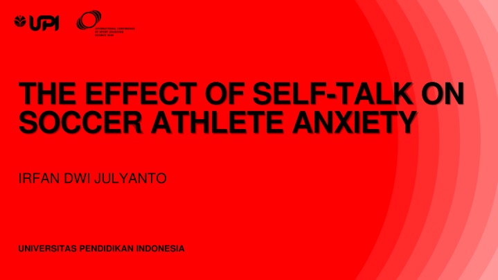 the effect of self talk on soccer athlete anxiety n.w