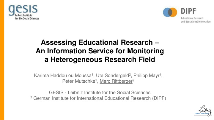 assessing educational research an information n.w