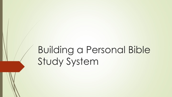 building a personal bible study system n.w