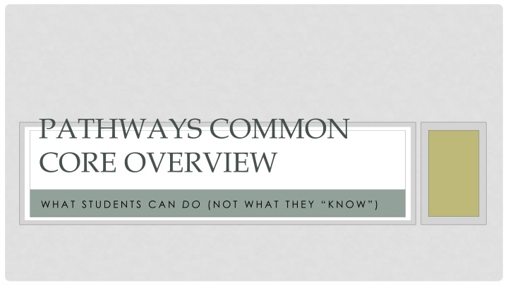 pathways common core overview n.w