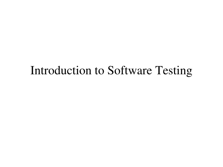 introduction to software testing n.w