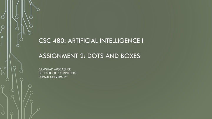 csc 480 artificial intelligence i n.w