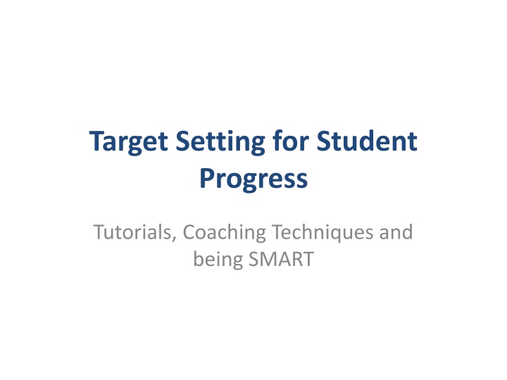 target setting for student progress n.w