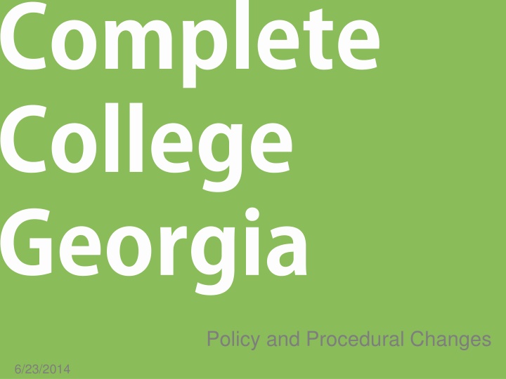 policy and procedural changes n.w