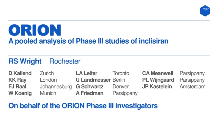 orion orion a pooled analysis of phase n.w