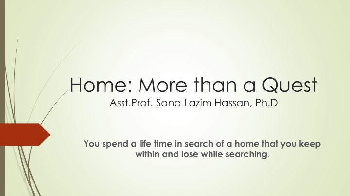 home more than a quest asst prof sana lazim n.w