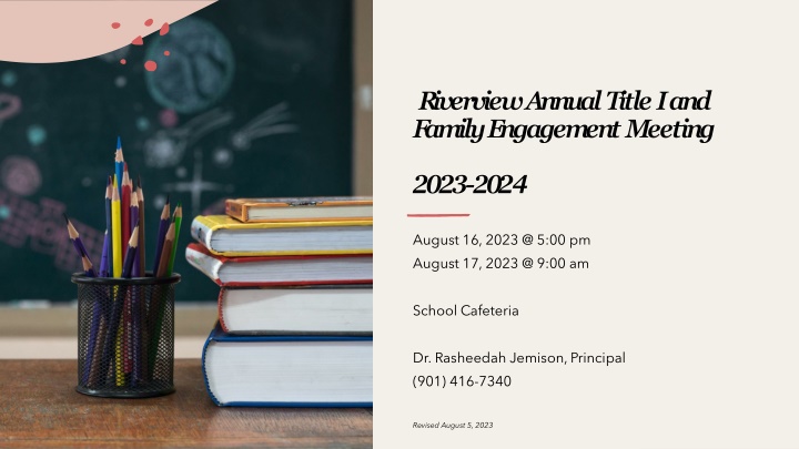 r iverview annual title i and family e ngagement n.w