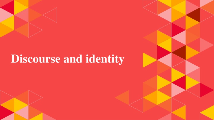 discourse and identity n.w