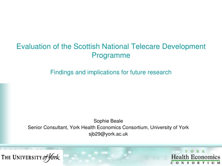 evaluation of the scottish national telecare n.w