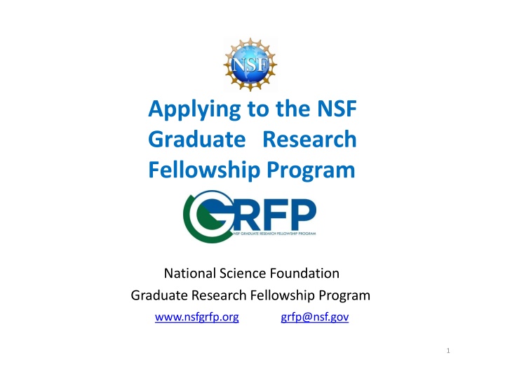 applying to the nsf graduate research fellowship n.w