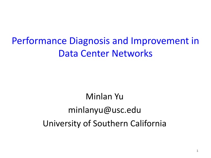 performance diagnosis and improvement in data n.w