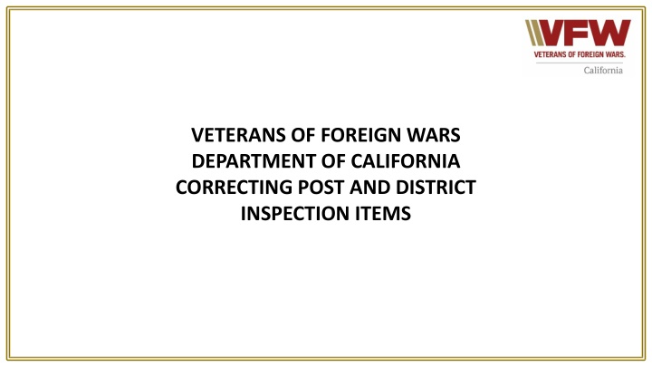veterans of foreign wars department of california n.w