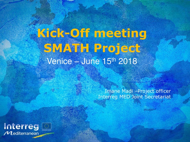 kick off meeting smath project venice june n.w