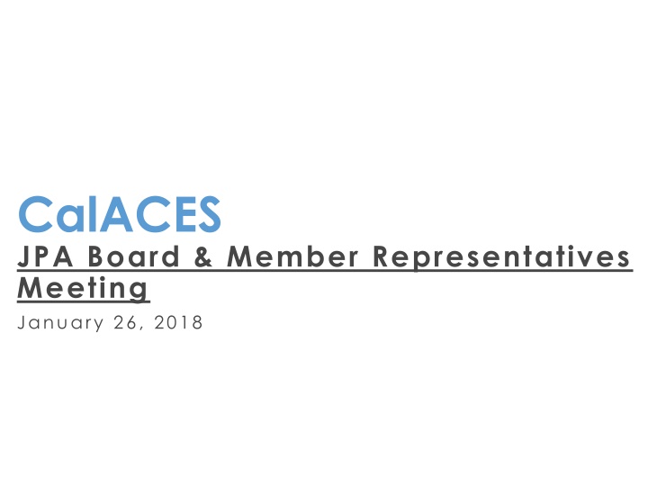 calaces jpa board member representatives meeting n.w