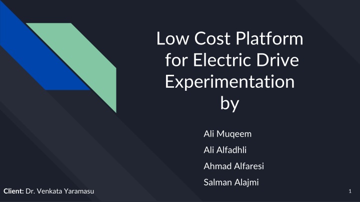 low cost platform for electric drive n.w