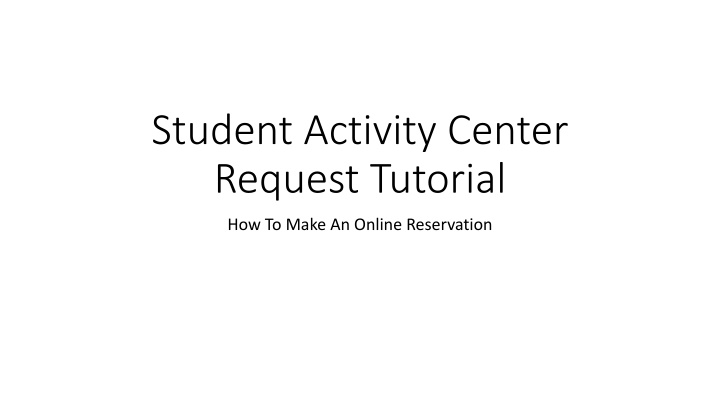 student activity center request tutorial n.w