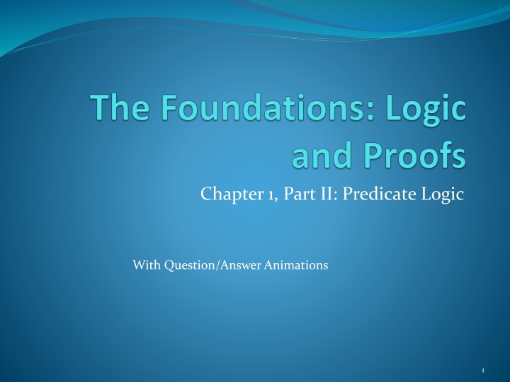 chapter 1 part ii predicate logic n.w