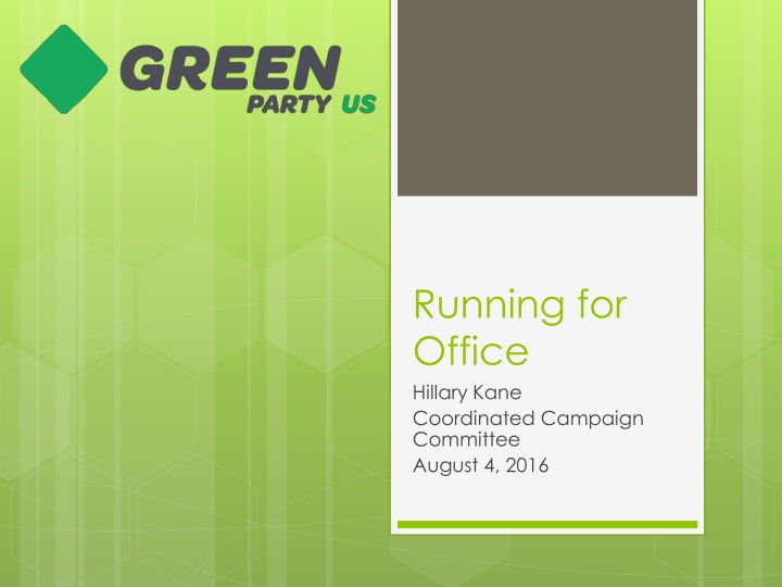 running for office hillary kane coordinated n.w
