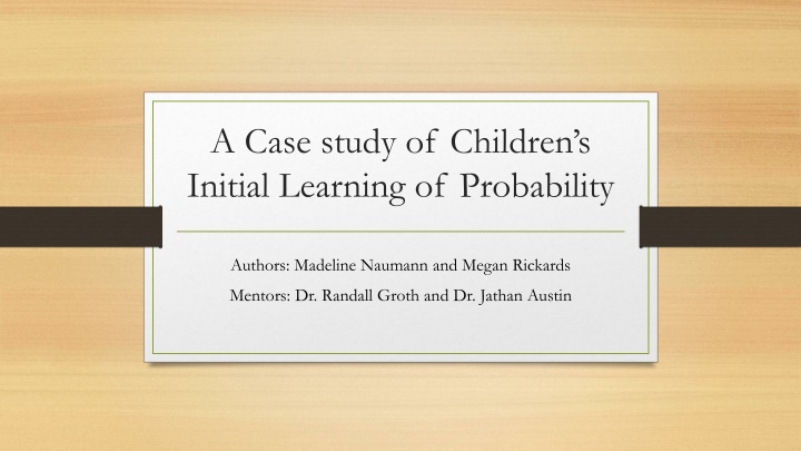 a case study of children s initial learning n.w