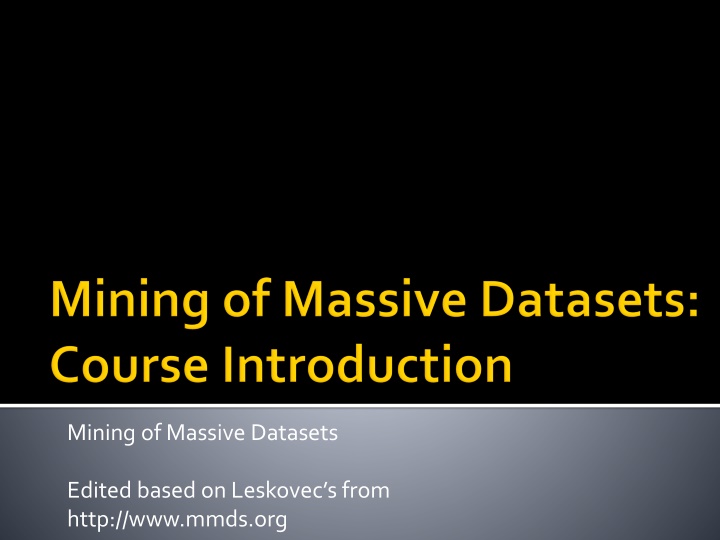 mining of massive datasets n.w