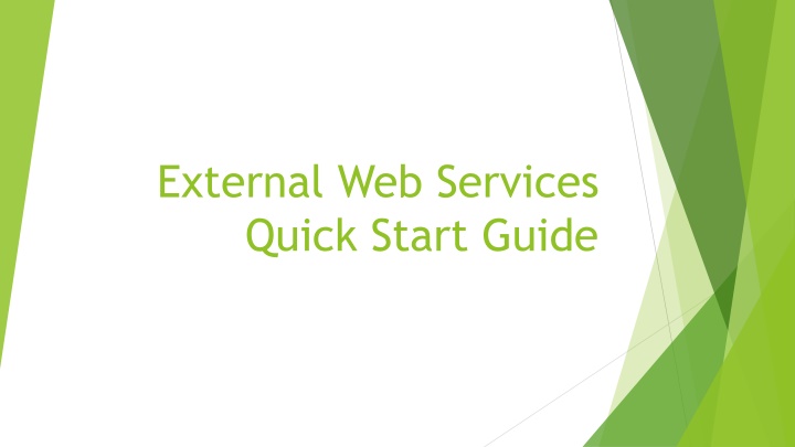 Quick Start Guide for External Web Services