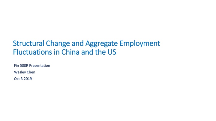 structural change and aggregate employment n.w
