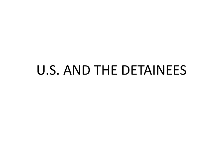 u s and the detainees n.w