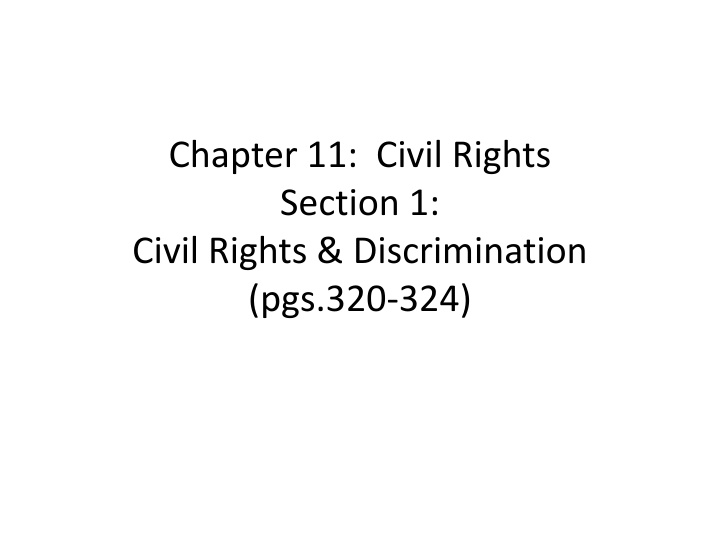 chapter 11 civil rights section 1 civil rights n.w