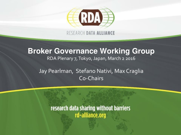broker governance working group rda plenary n.w