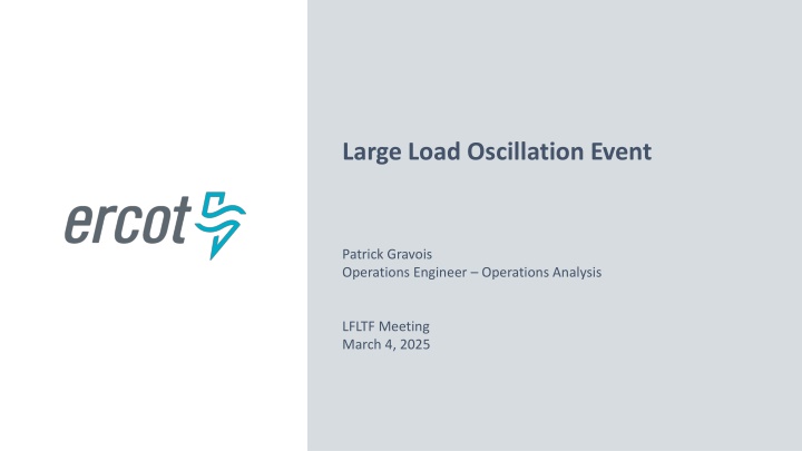 large load oscillation event n.w