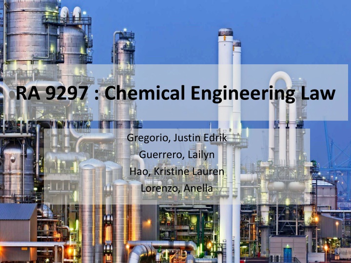 ra 9297 chemical engineering law n.w