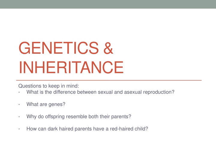 genetics inheritance n.w