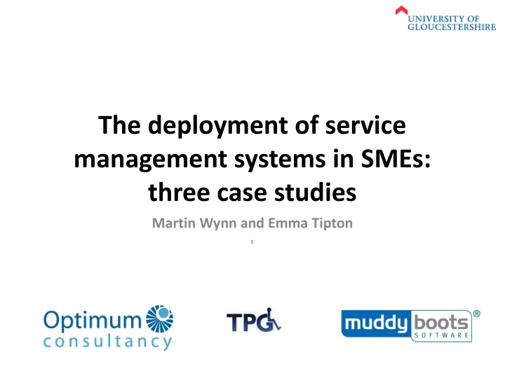 the deployment of service management systems n.w