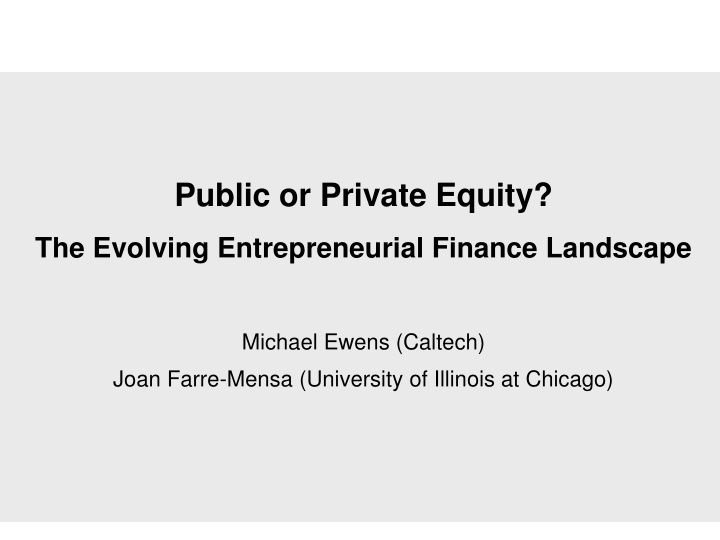 public or private equity n.w