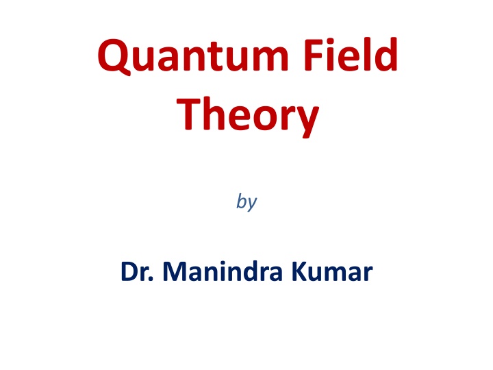 quantum field theory n.w