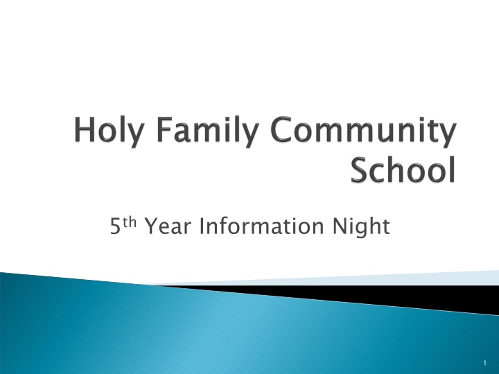 Important Information for 5th Year Students