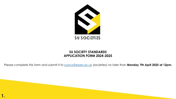su society standards application form 2024 2025 n.w