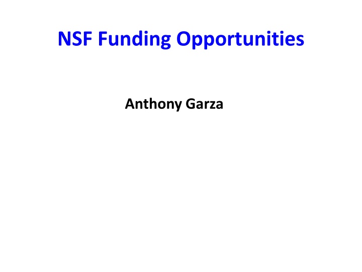 nsf funding opportunities n.w
